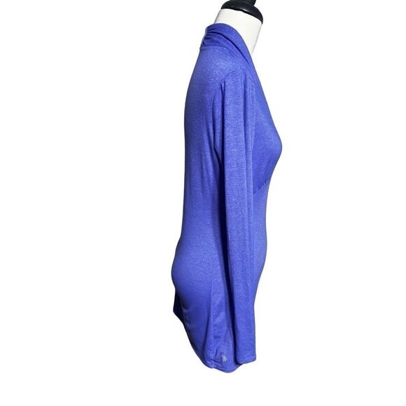 Athleta Krishna V Neck Long Sleeve Purple Knit Pullover Tunic XS Thumbholes - Picture 2 of 4
